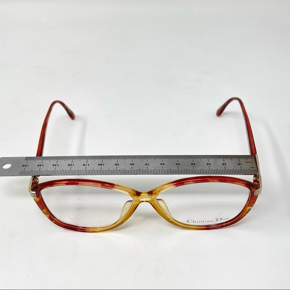 VINTAGE CHRISTIAN DIOR big Eyeglasses Frame 80'S 2531 32 GOLD Germany big 60mm - Picture 6 of 11